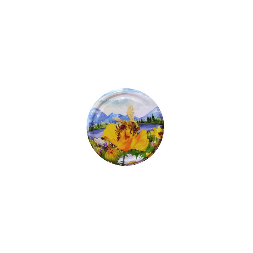 82mm Twist-Off Lid (Flower & Bee 2) x 10 Lids