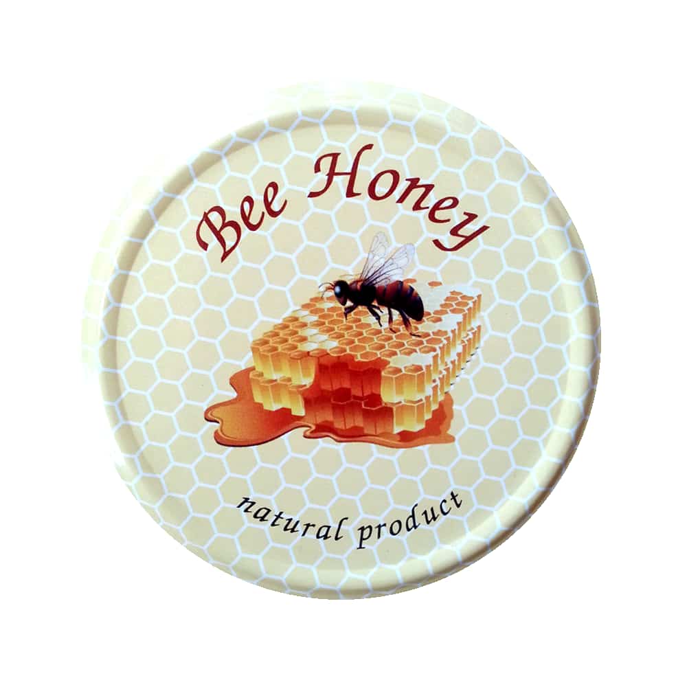82mm Twist-Off Lid (Stylish Bee Comb) x 10 Lids