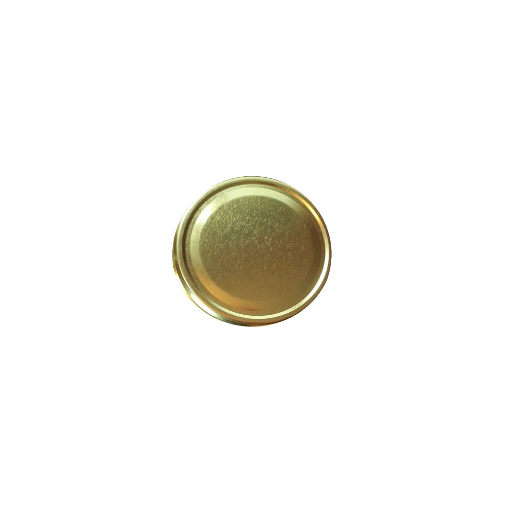 43mm Twist-Off Lid (Gold Plain) x 10 Lids